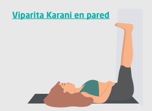 Postura de yoga: Viparita Karani en la pared